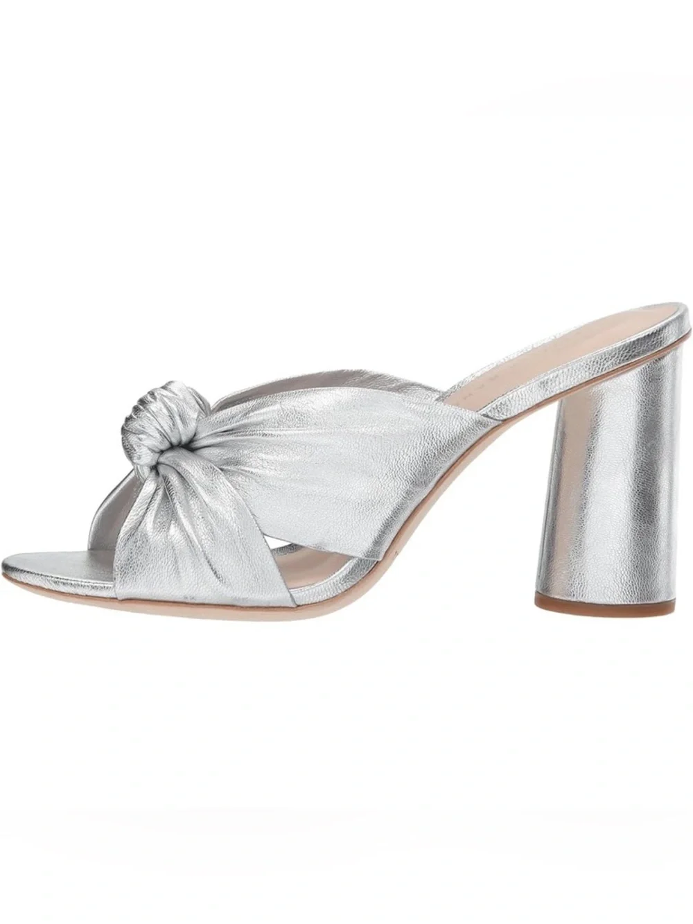 Loeffler Randall Coco Knotted Metallic Leather Mules ASO Sofia Vergara Sz8